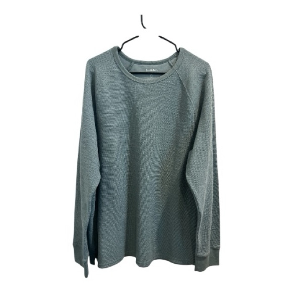 Goodfellow & Co XL Green Waffle Knit Thermal Long Sleeve Crew